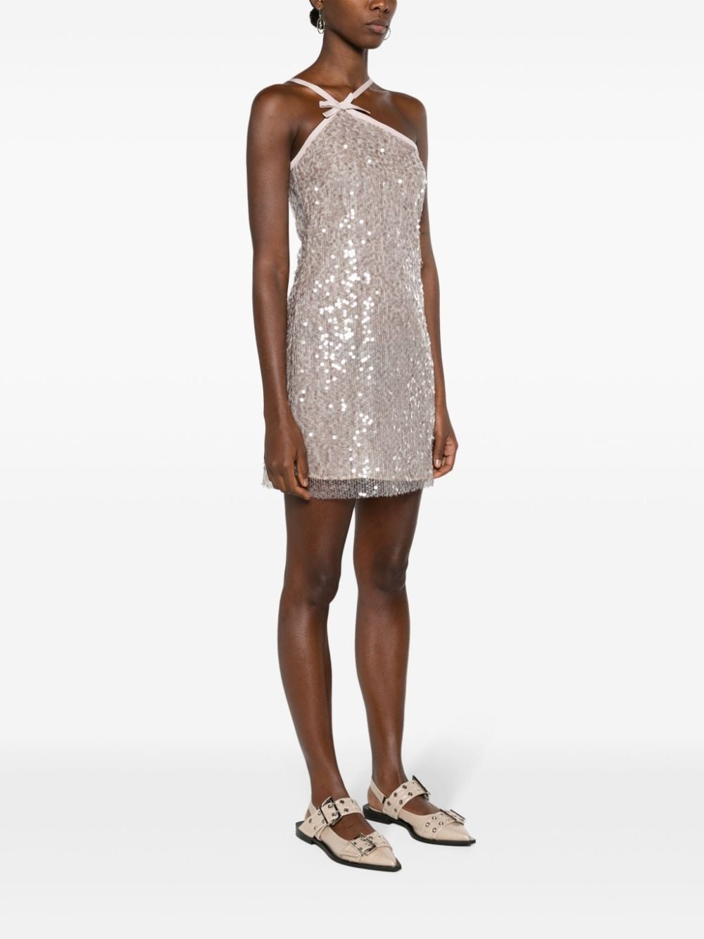 sequin-embellished minidress - 3