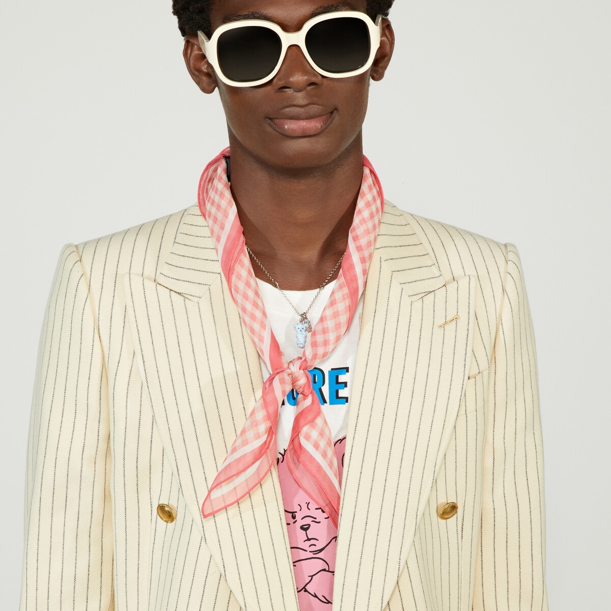 Gucci HA HA HA silk scarf - 3