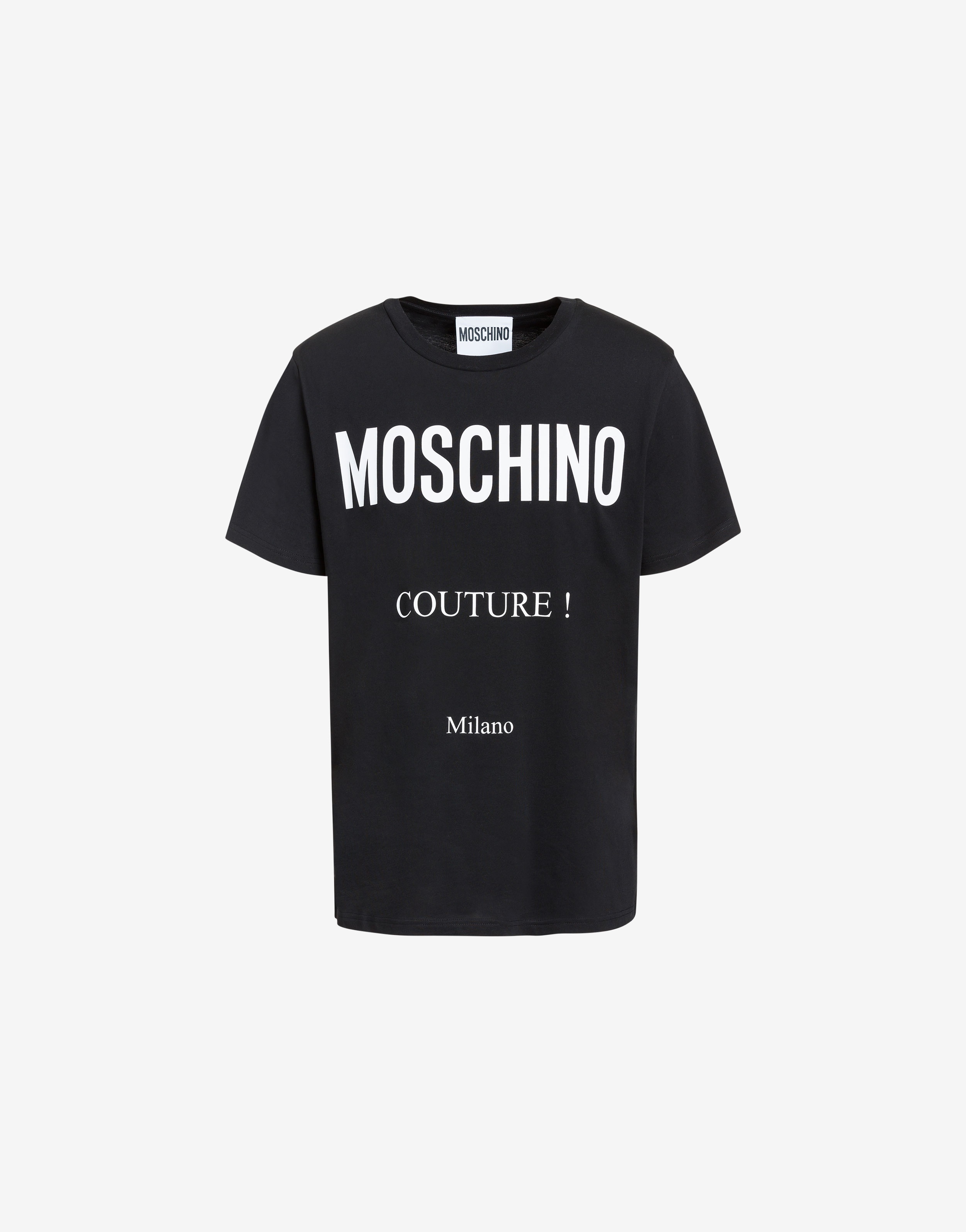 COTTON T-SHIRT WITH MOSCHINO COUTURE PRINT - 4