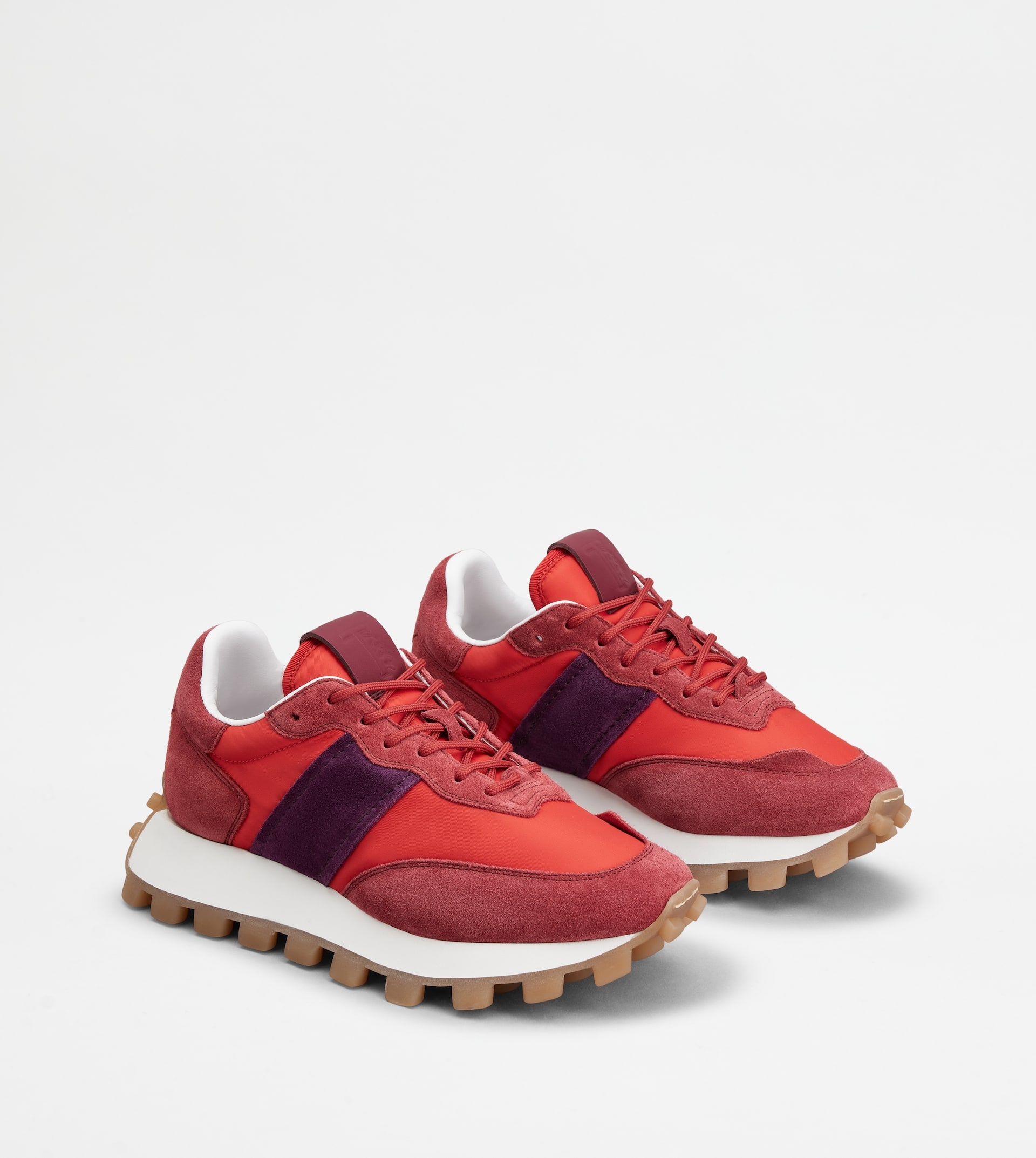 SNEAKERS TOD'S 1T IN SUEDE AND FABRIC - RED, VIOLET - 3