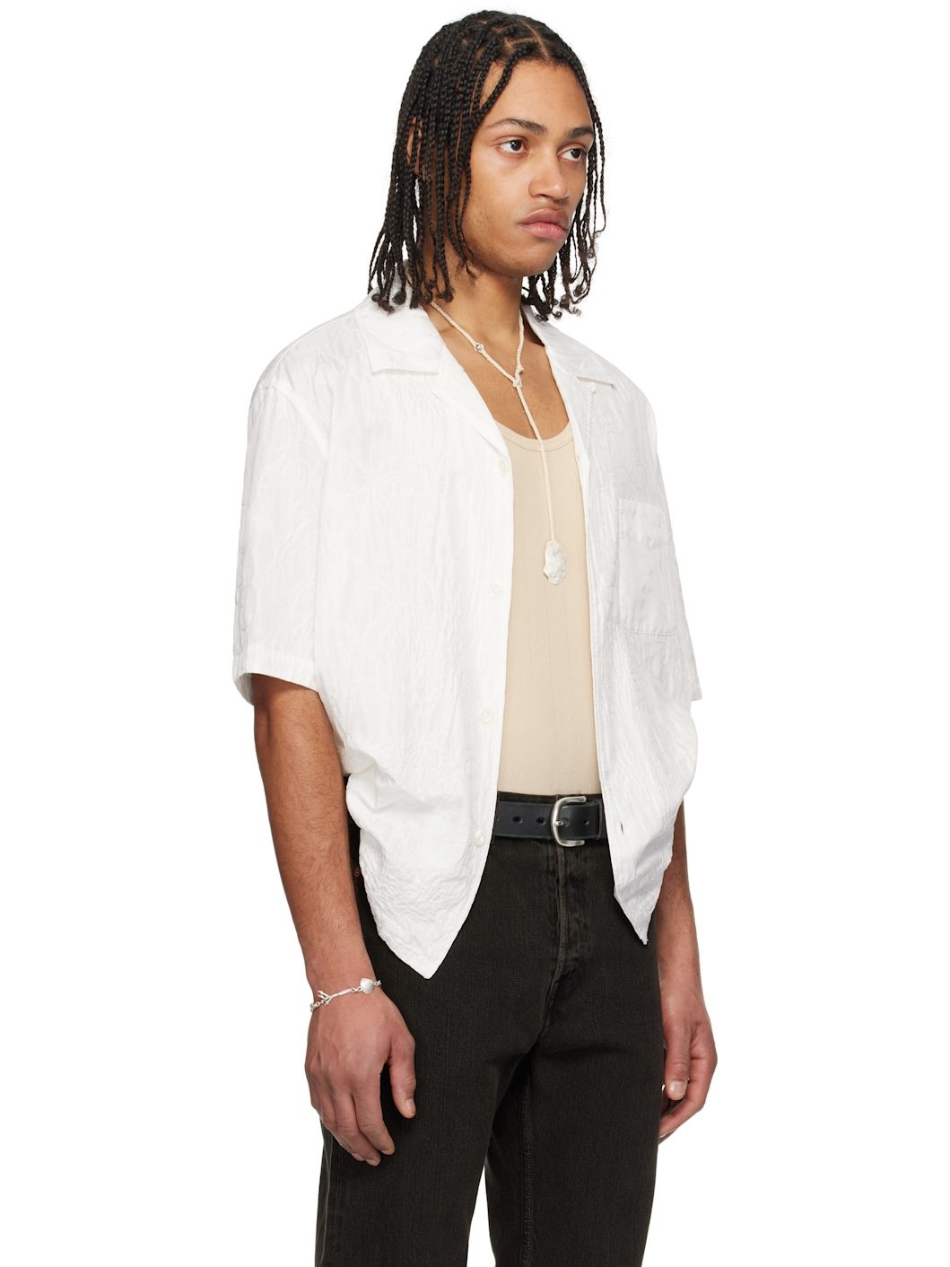 White Heusen Short Sleeve Shirt - 2