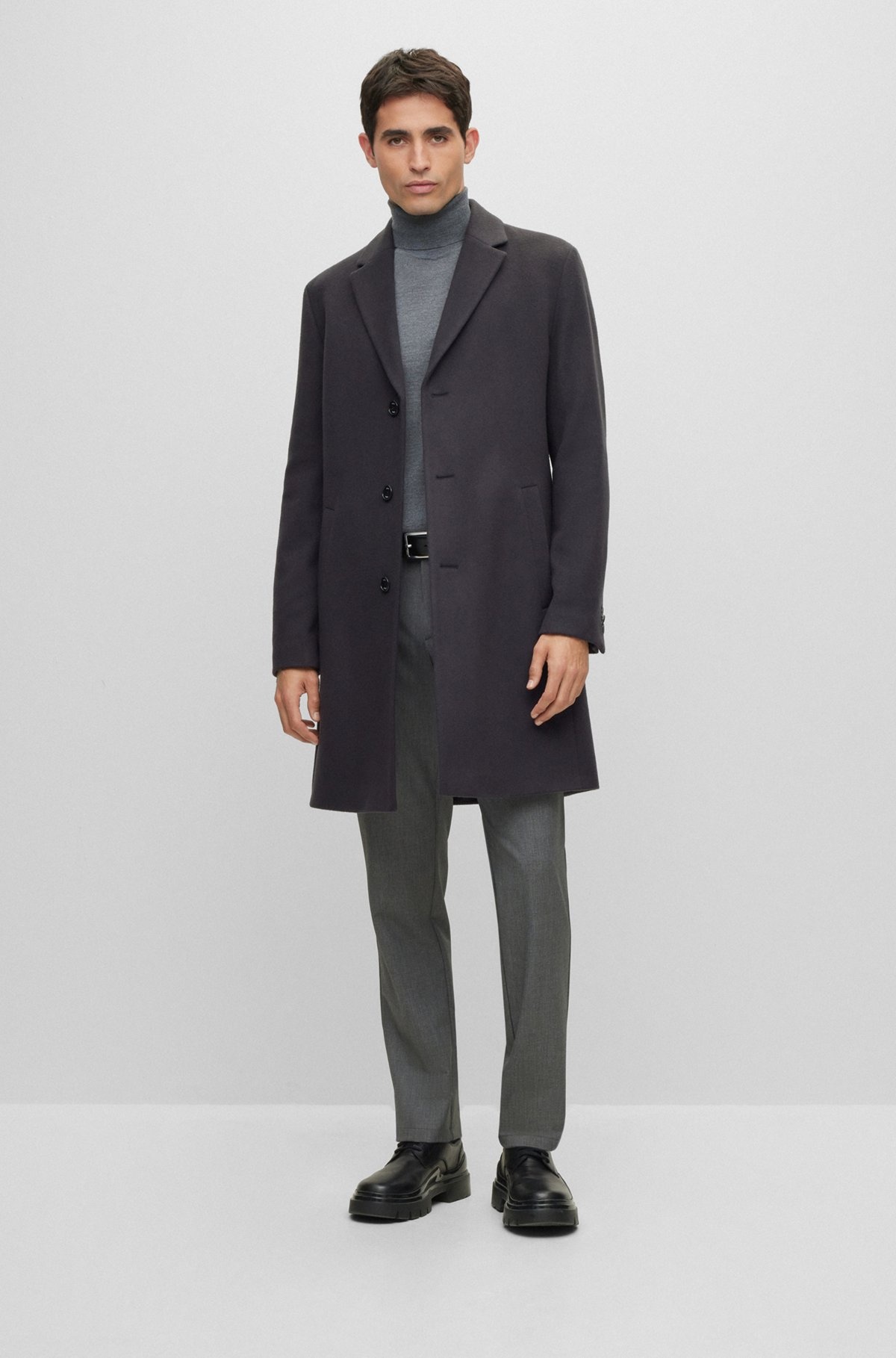 WOOL-BLEND COAT WITH FULL LINING - 4