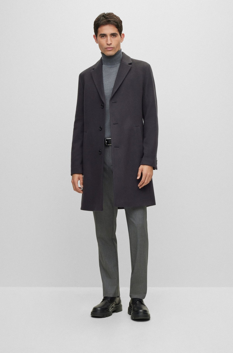 BOSS WOOL-BLEND COAT WITH FULL LINING outlook