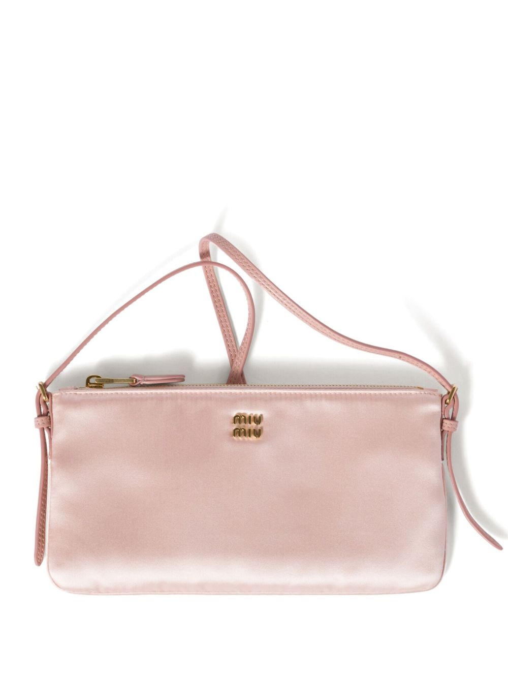logo-lettering clutch bag - 1