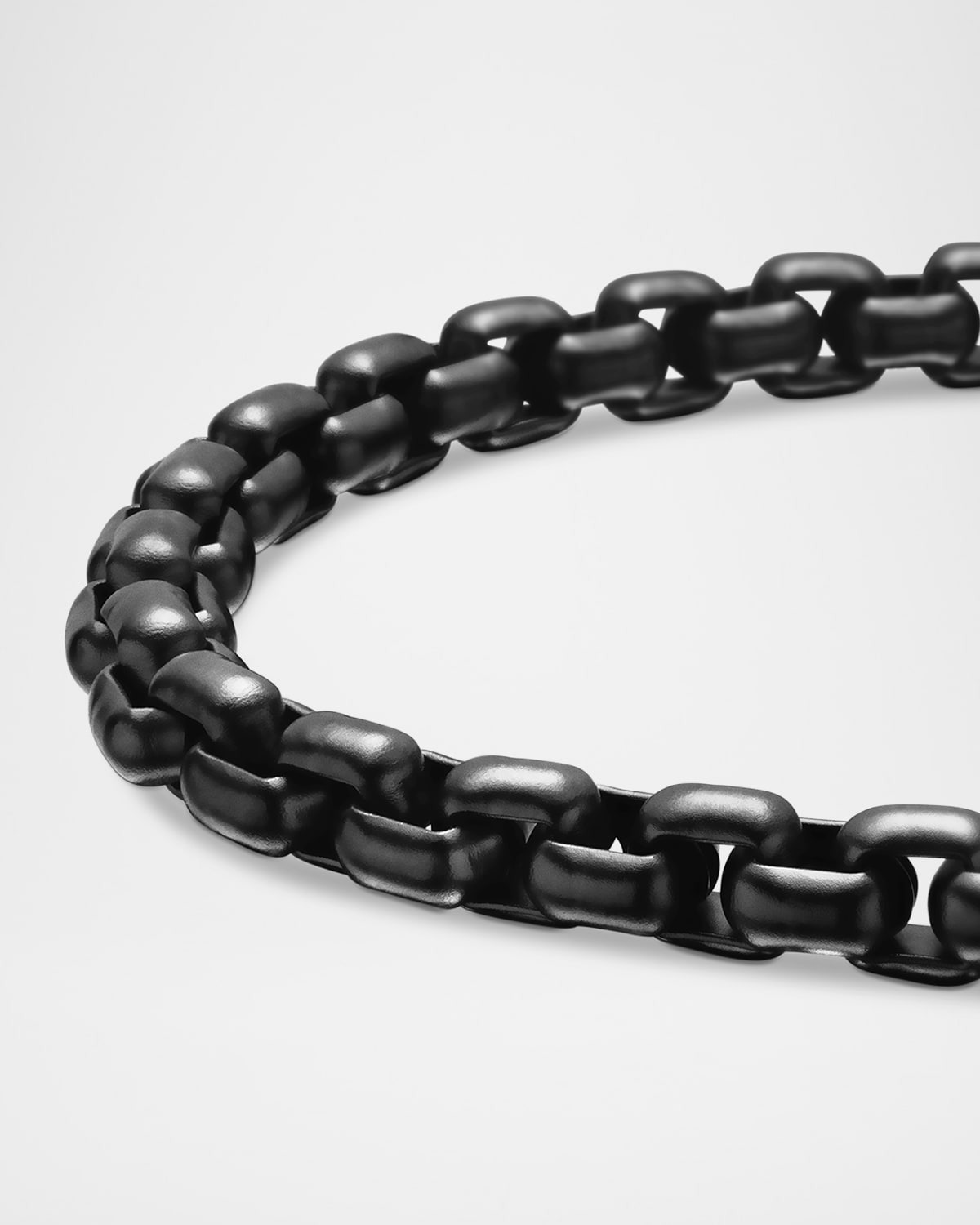 Men's Box Chain Bracelet in Darkened Silver, 5mm, Size M - 5