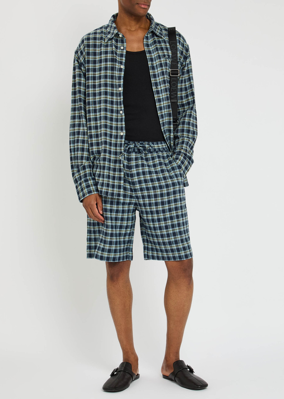 The Elder Statesman Dune Plaid Cotton Shirt - 4
