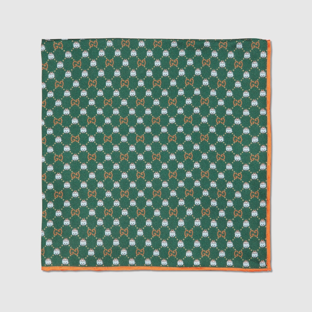 GG animal silk pocket square - 2
