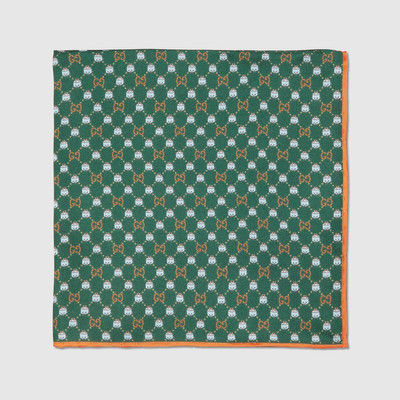 GUCCI GG animal silk pocket square outlook