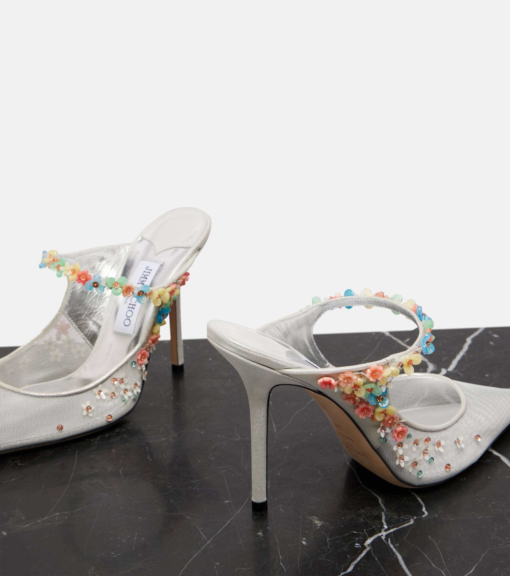 Bing Daisy 100 embellished mesh mules - 5