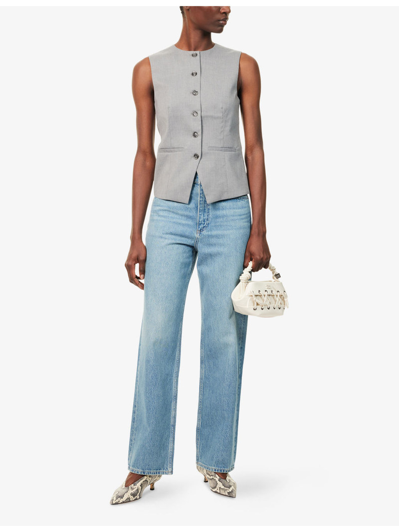 rag & bone The Shea Straight-Leg Denim Jeans outlook