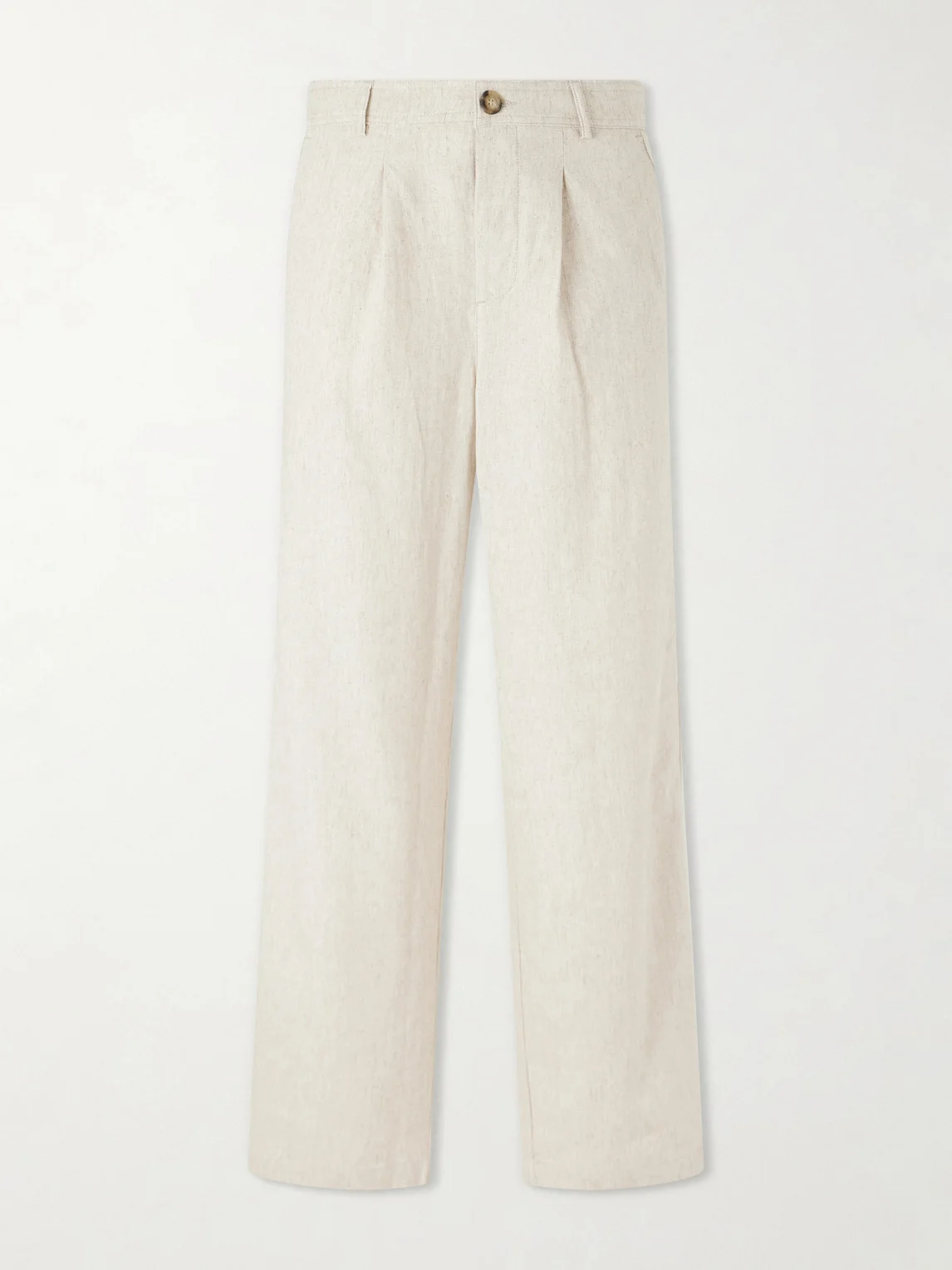 Cotton and Linen-Blend Drawstring Trousers - 1