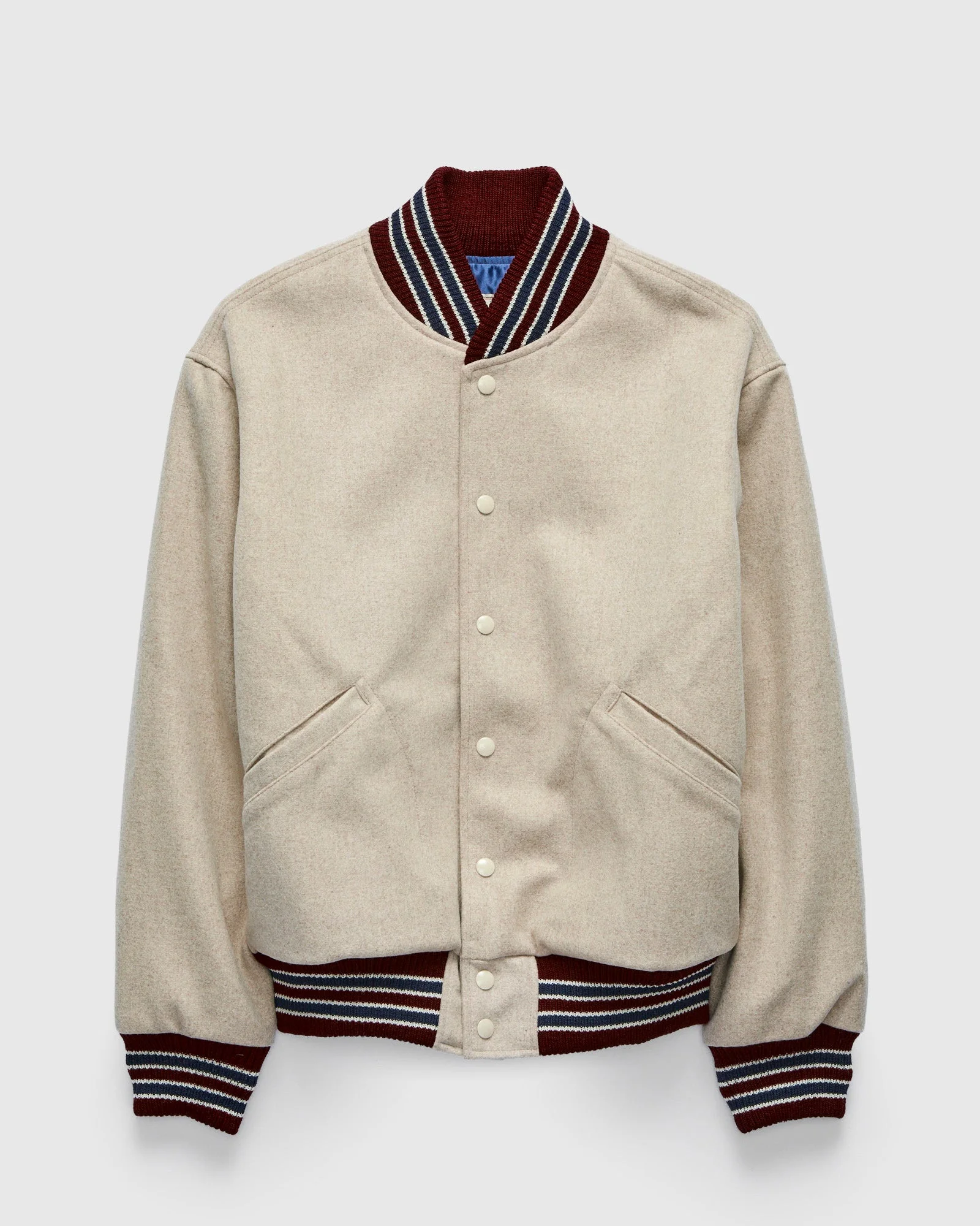 60's Club Jacket in Vanilla Bean Melton Wool - 1