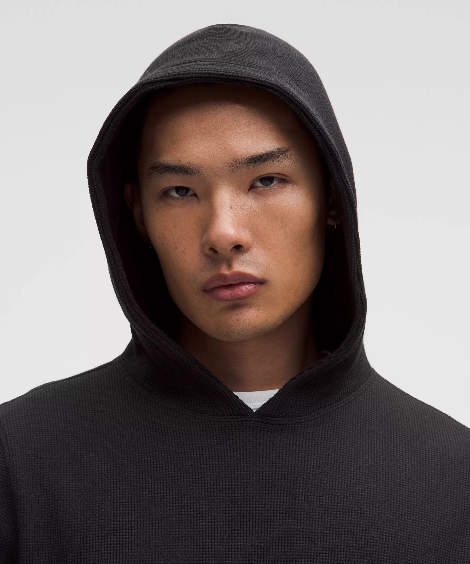 Cotton-Blend Waffle Knit Hoodie - 4