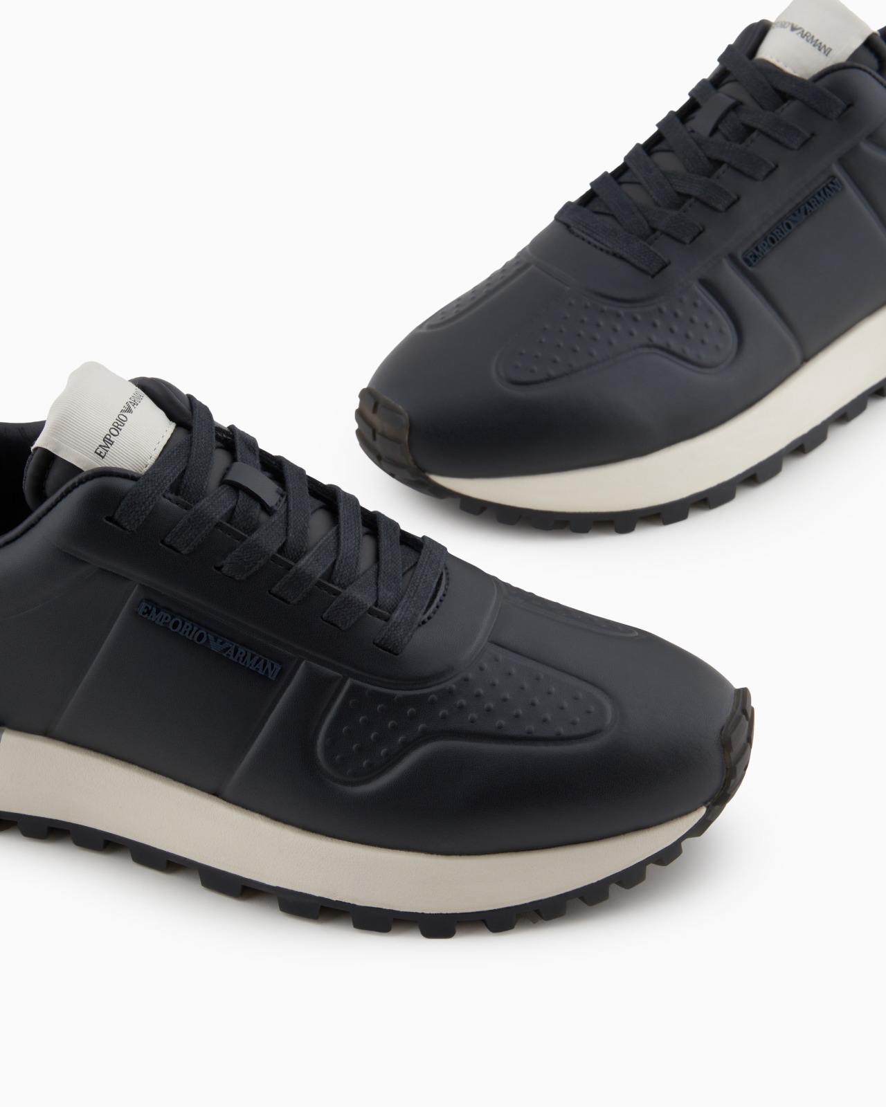 LEATHER SNEAKERS WITH THERMOFORMED DETAILS - 5