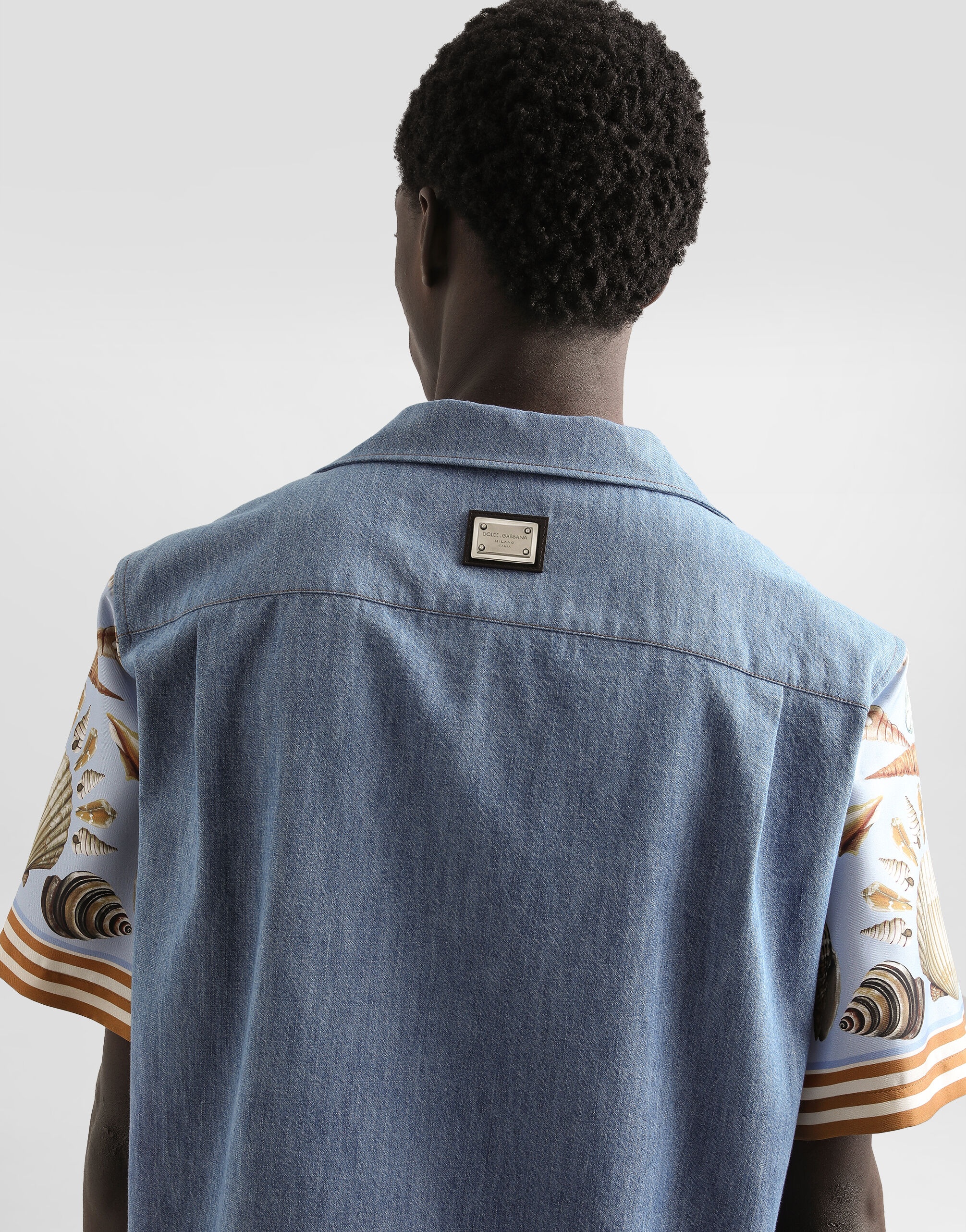 Silk and cotton denim shirt - 5