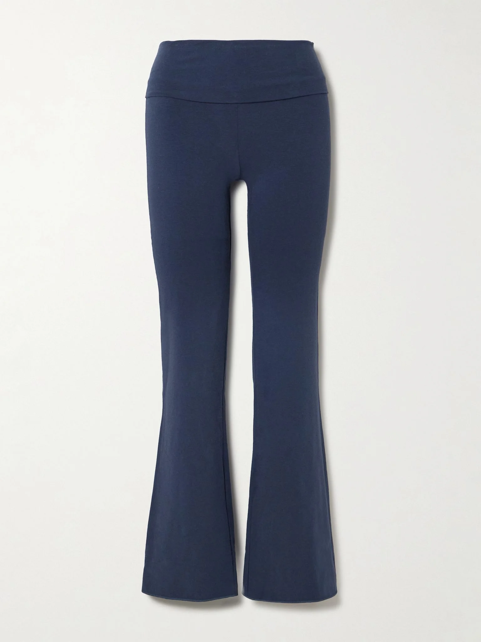 Stretch-Cotton Jersey Foldover Pants - Navy Navy - 1