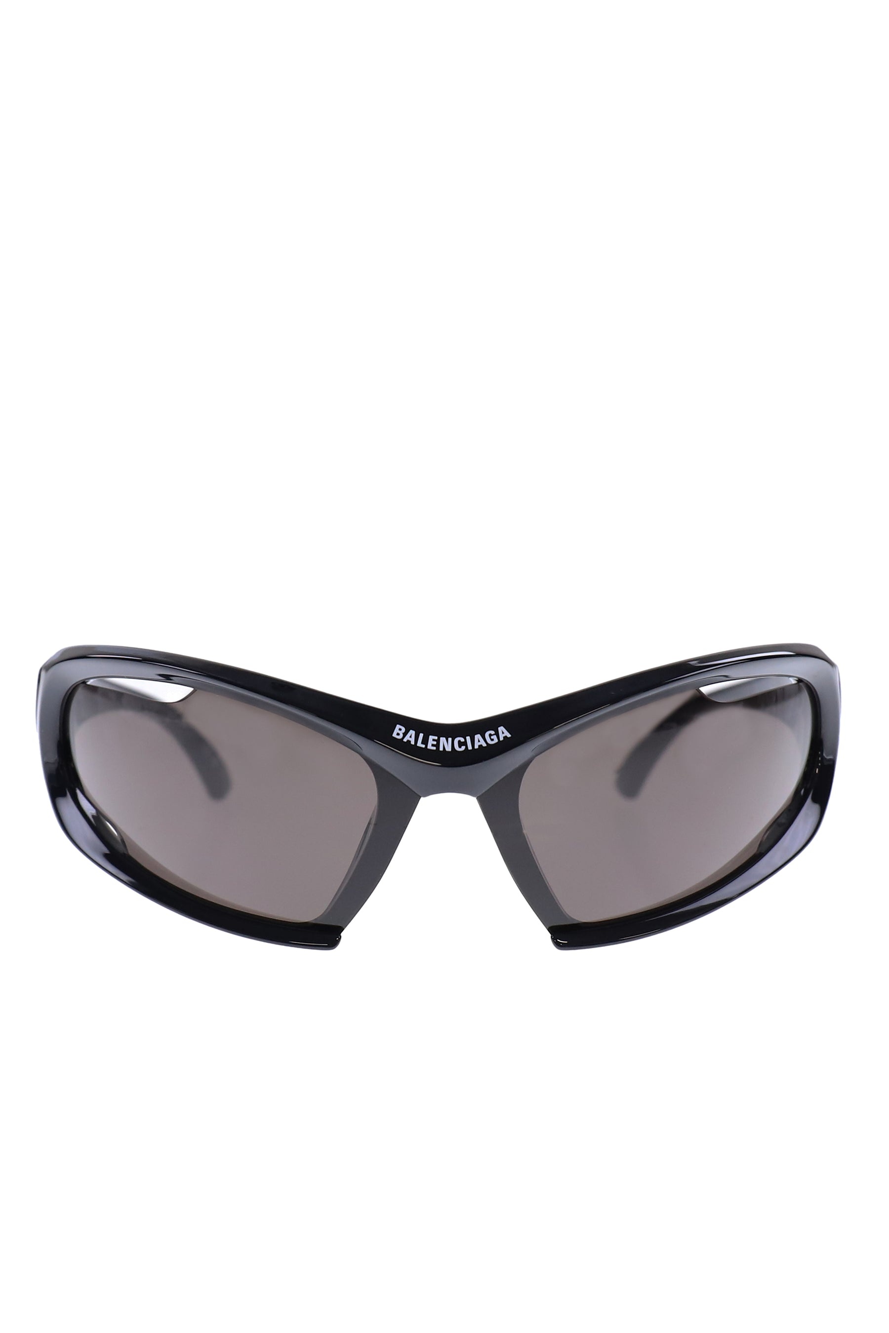 【BALENCIAGA】 DYNAMO RECTANGLE (EXCLUSIVE) BALENCIAGA Dynamo Rectangle Sunglasses in Black | REVERSIBLE