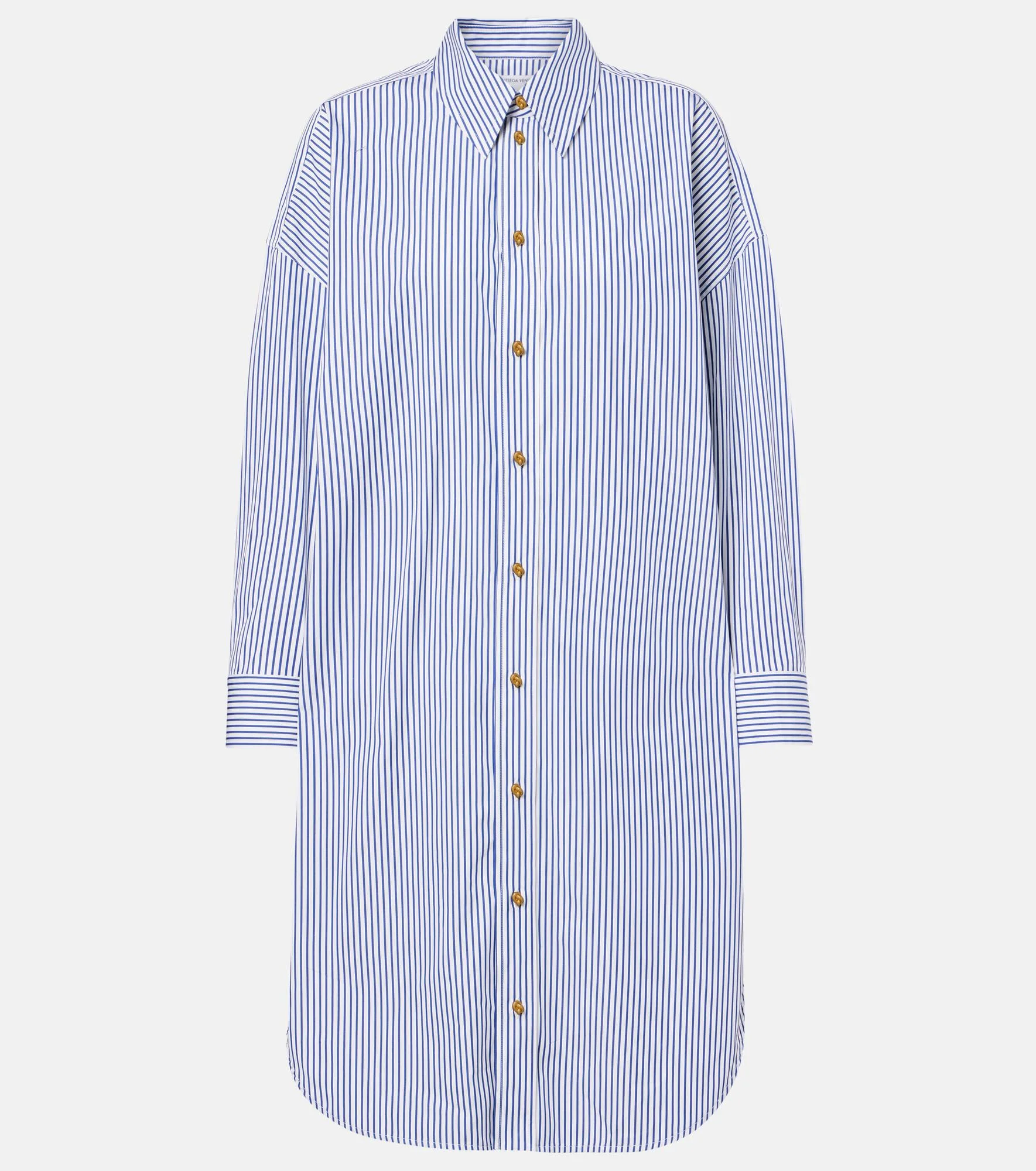 Striped cotton poplin shirt - 1