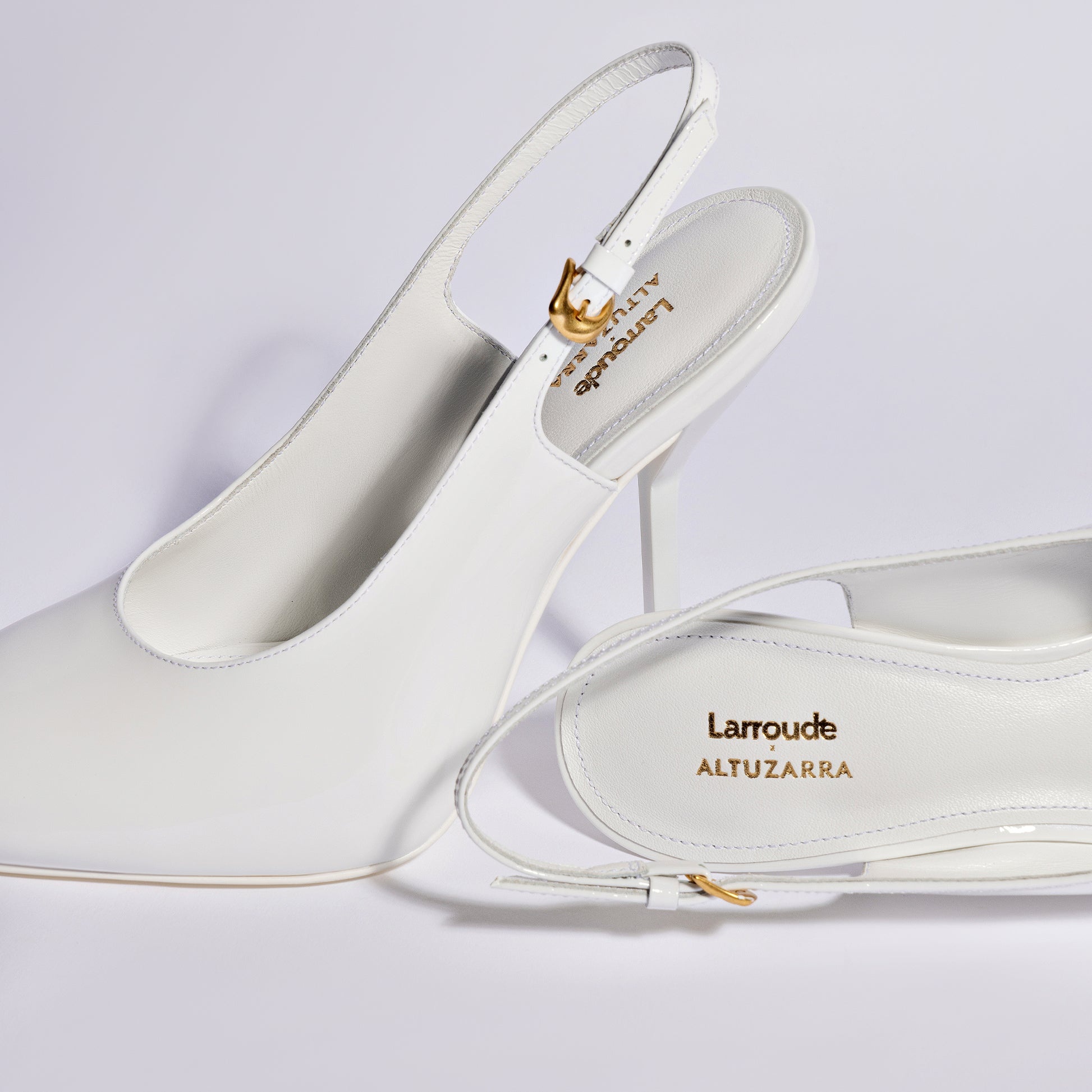 LARROUDÉ X ALTUZARRA PUMP IN WHITE PATENT LEATHER - 7
