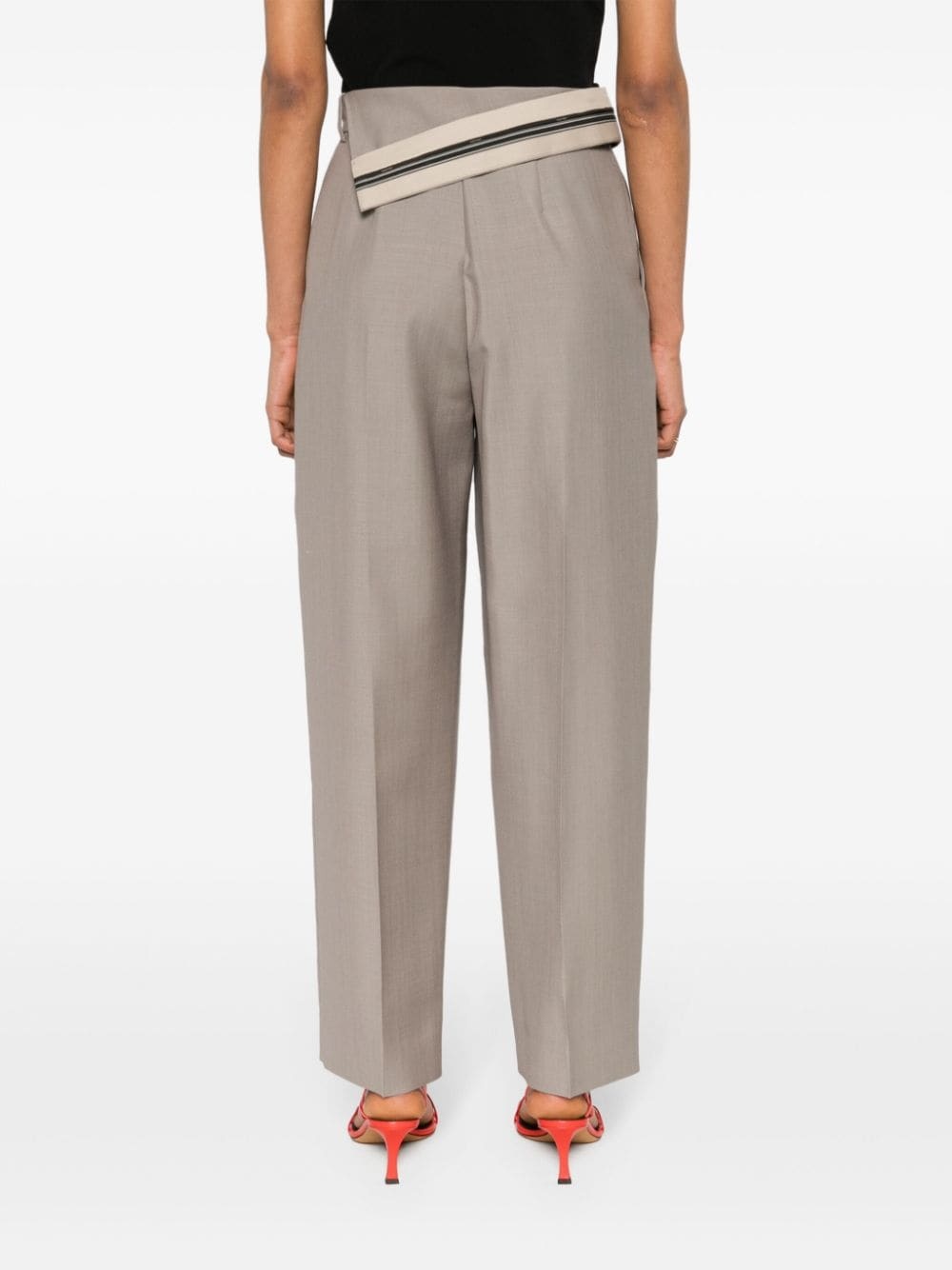 pressed-crease straight trousers - 4