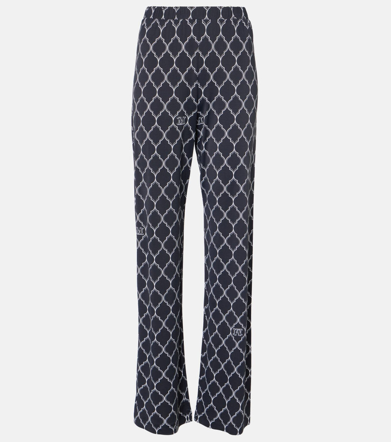 Printed logo straight pants 1