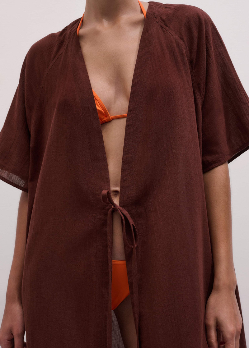 ME+EM Tie Front Maxi Cover Up outlook