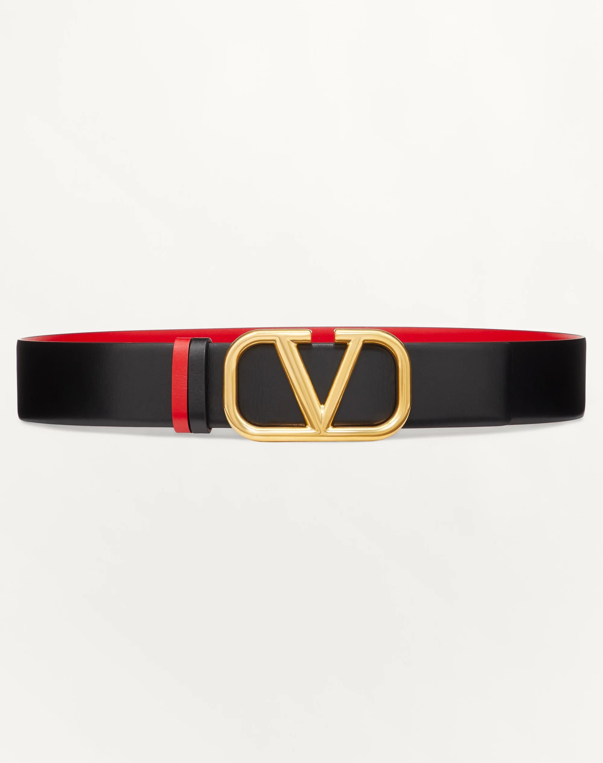 REVERSIBLE VLOGO SIGNATURE BELT IN GLOSSY CALFSKIN 40 MM - 1
