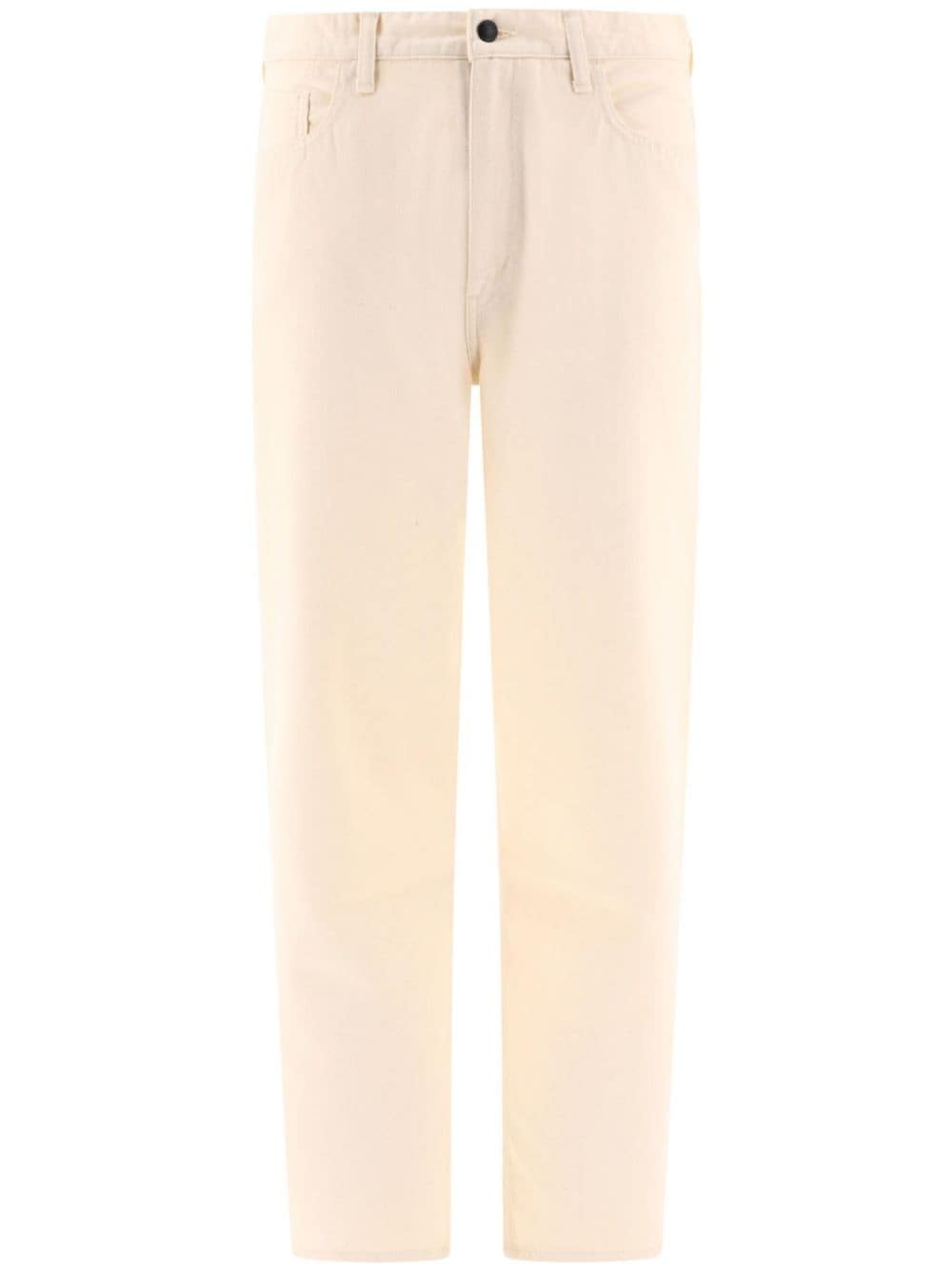 straight-leg cotton trousers - 1