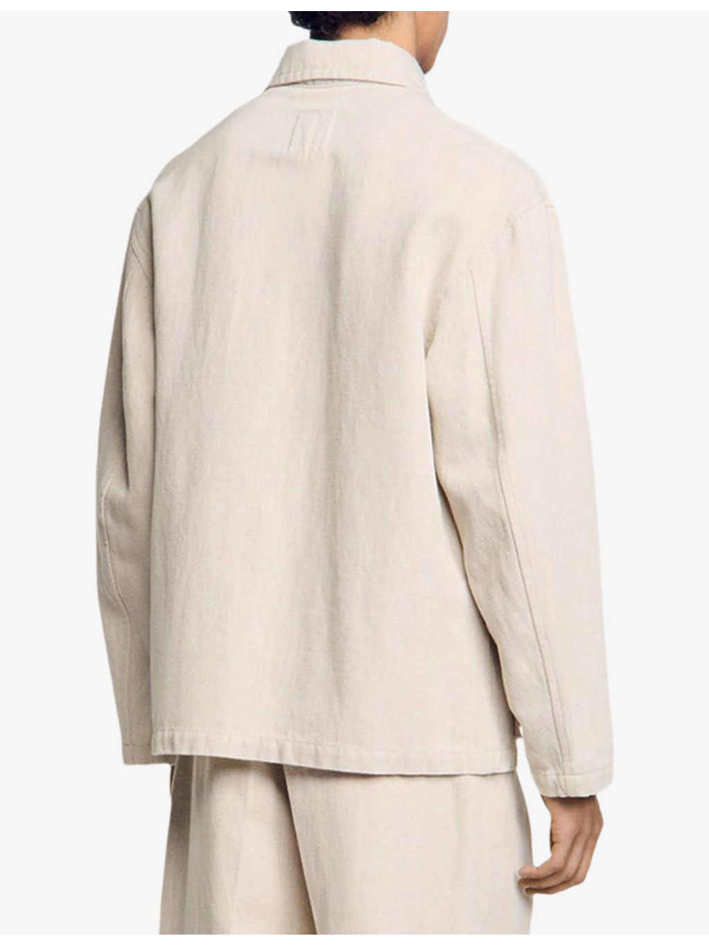 Worker Patch-Pocket Linen-Cotton Jacket - 4