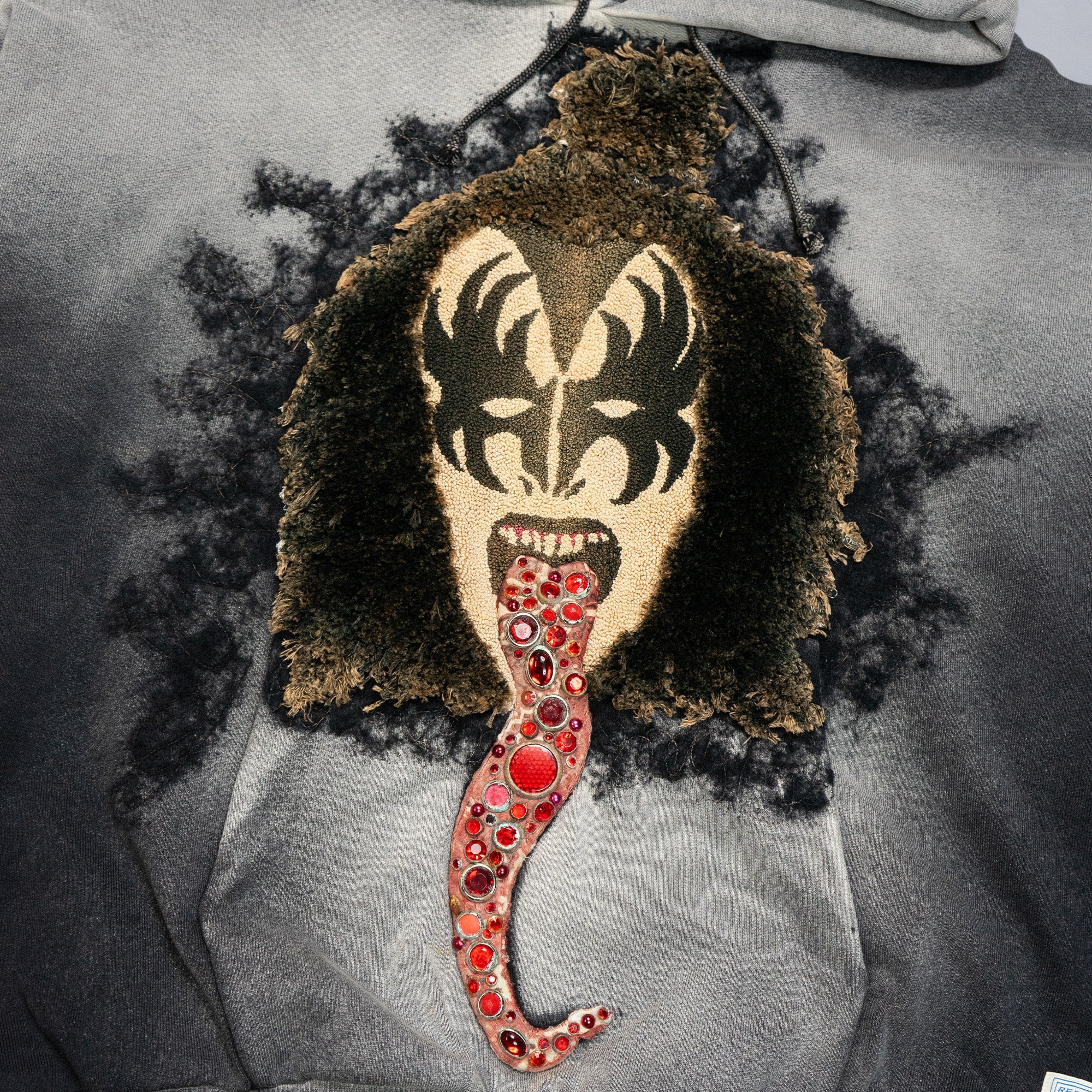 PROLETA RE ART DEVIL FACE STUDDED HOODIE - 2