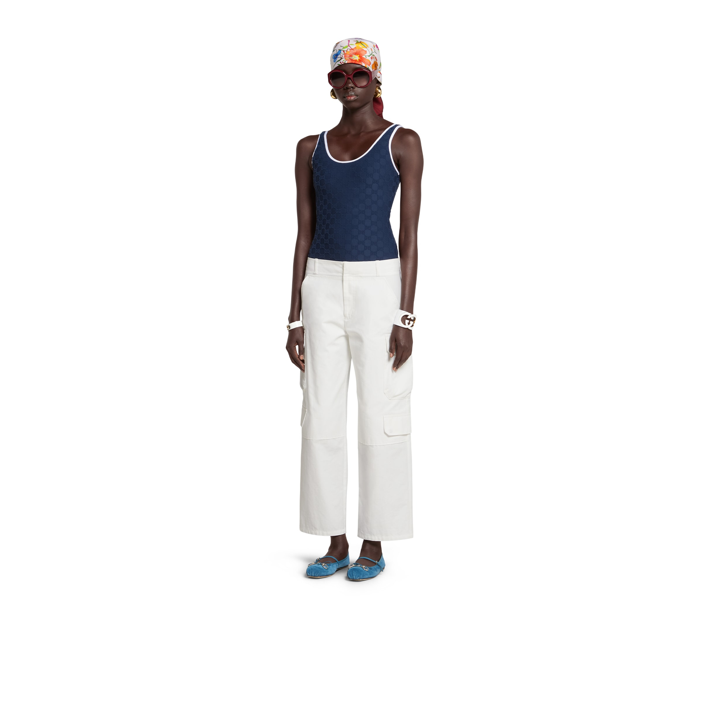 Light cotton canvas cargo pants - 3