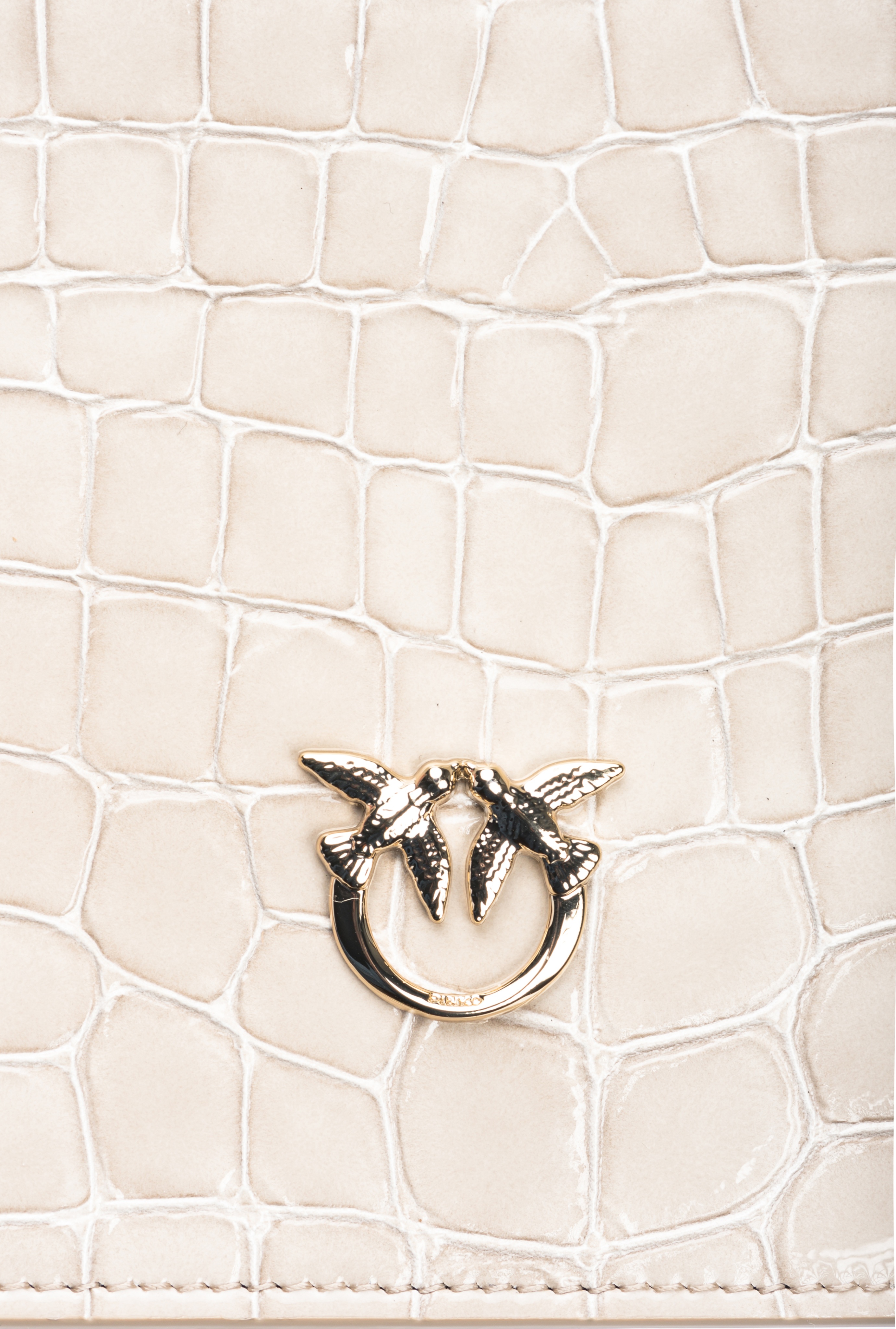PINKO GALLERIA CLASSIC LOVE BAG CLICK IN CROCODILE- AND REPTILE-PRINT LEATHER - 5