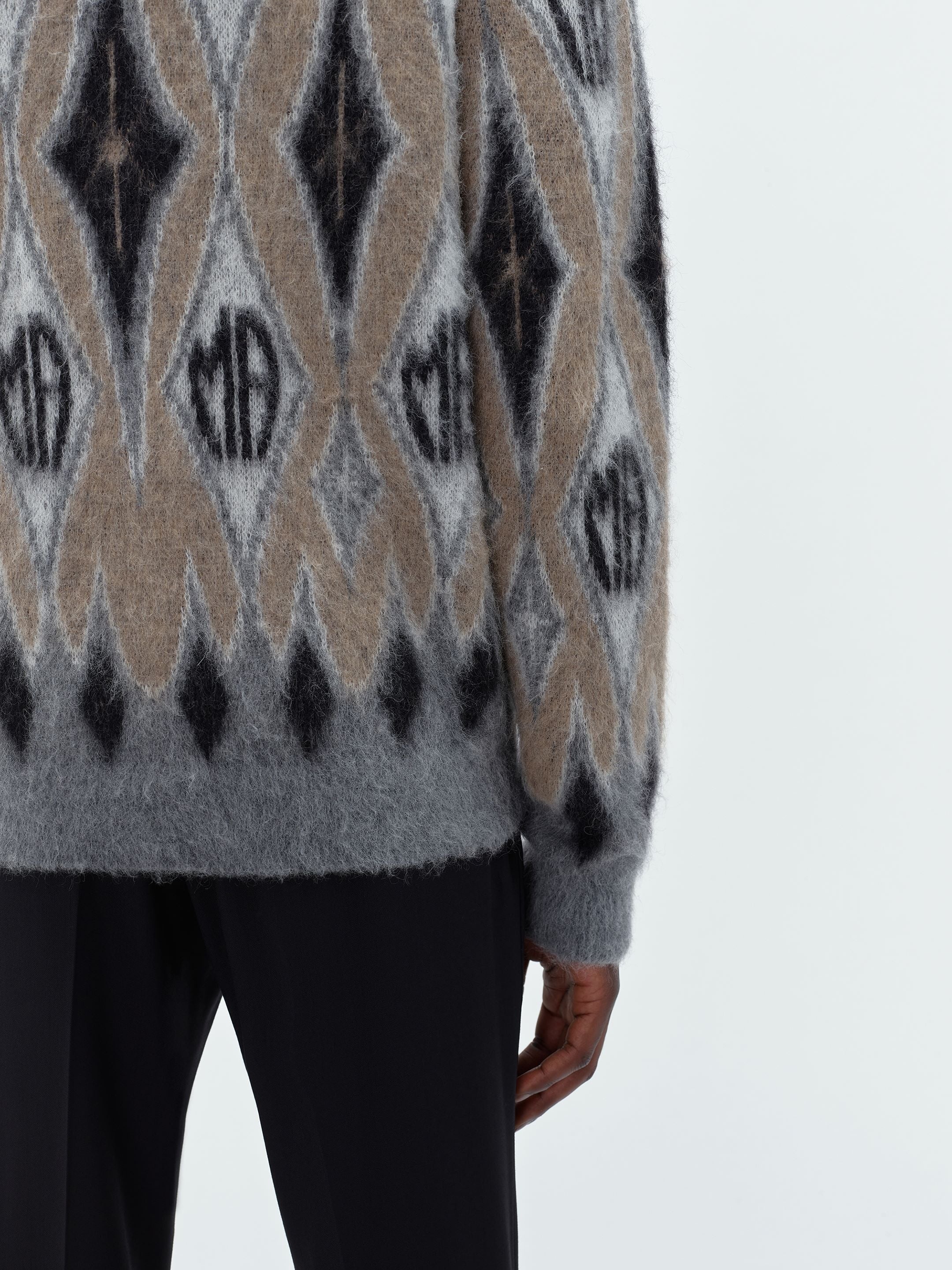 ARGYLE MOHAIR CARDIGAN - 8