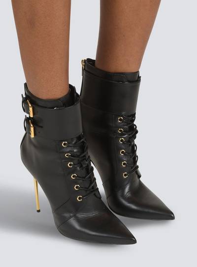 Balmain Leather Uria ankle boots outlook