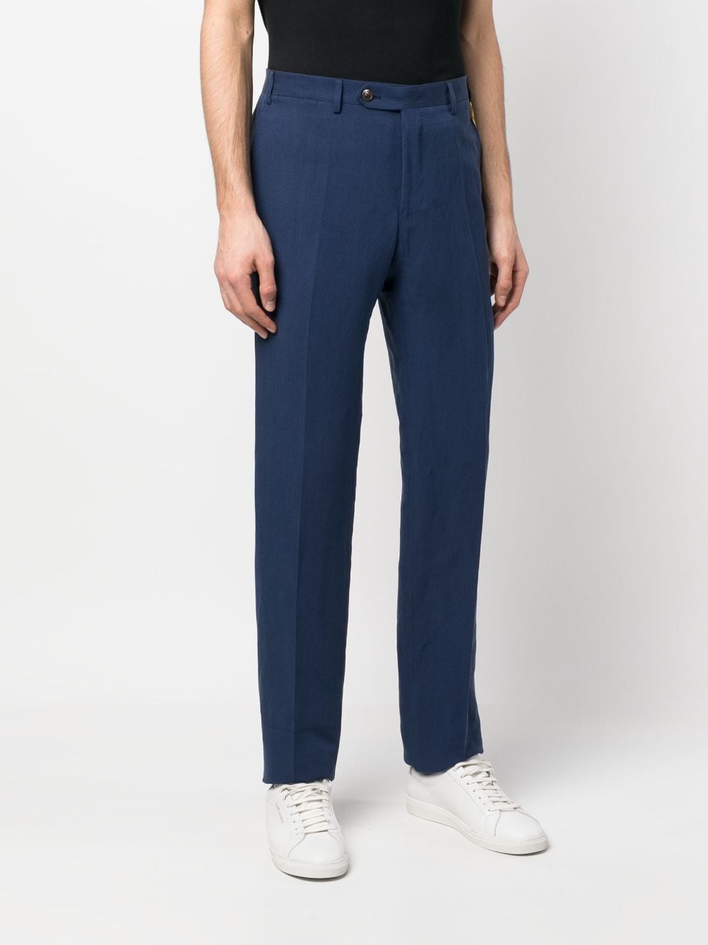 tailored linen-silk trousers - 3