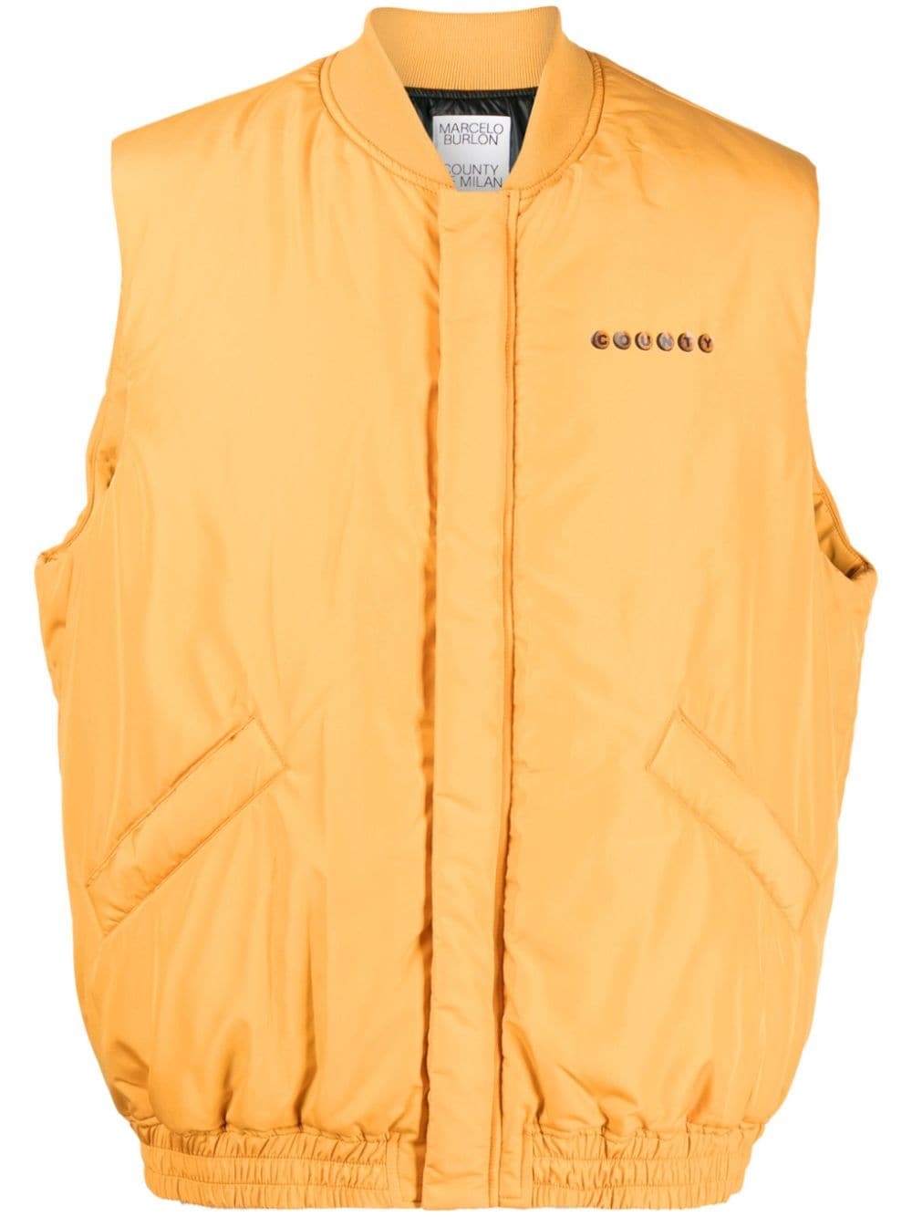 County Sugar logo-print padded gilet - 1