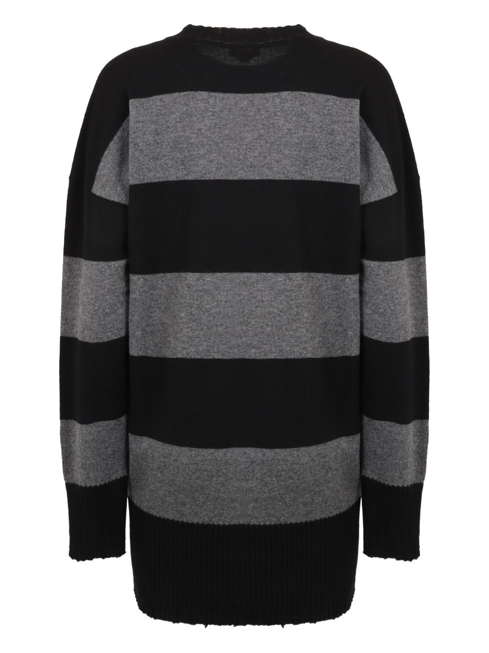 striped ribbed knit dress - 2