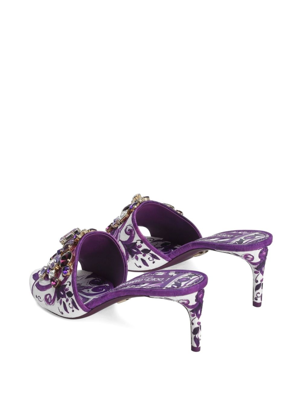 60mm Majolica-print mules - 3