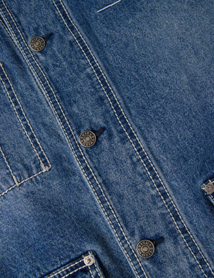 EVISU X GDC Embroidery Relax Fit Denim Jacket - 11