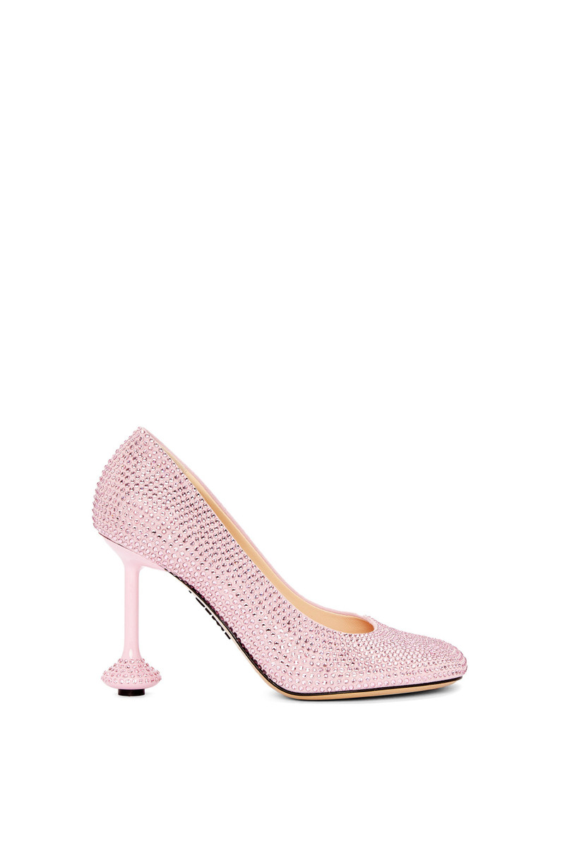 Toy pump in suede and allover rhinestones 1