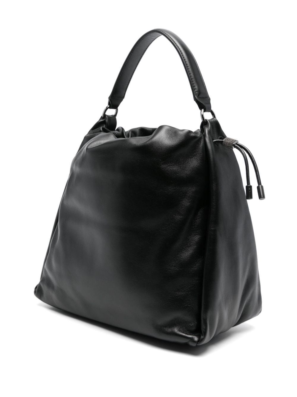 Soft leather bucket bag with precious details - 2