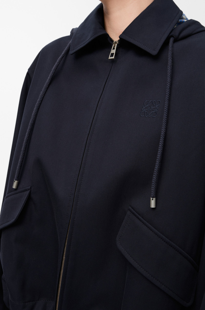 Hooded parka in cotton and silk 5