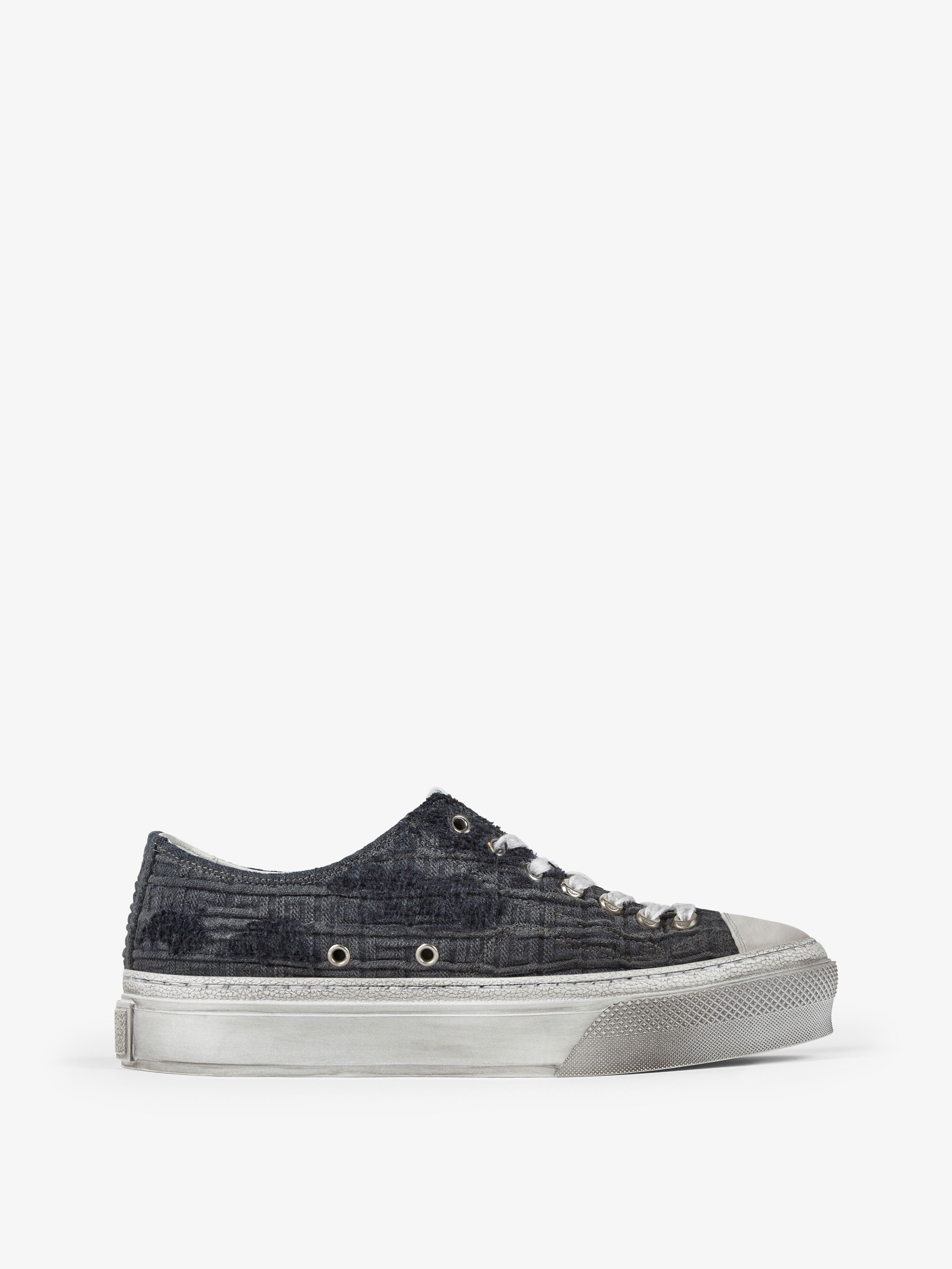 CITY SNEAKERS IN 4G DENIM WITH USED EFFECT - 1