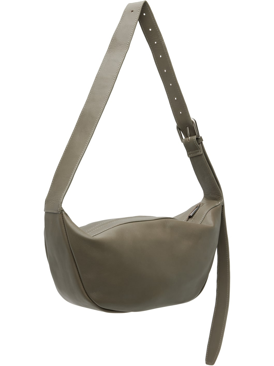 Gray Adjustable Crescent Bag - 3