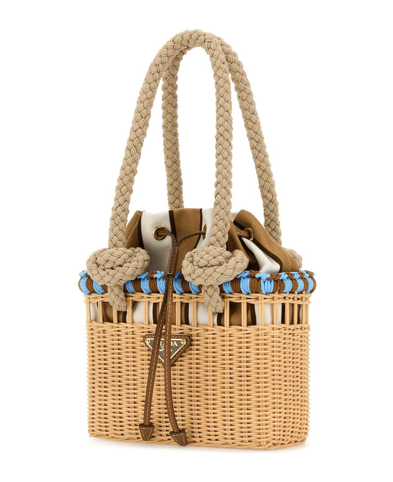 Prada Wicker Mini Shopping Bag outlook