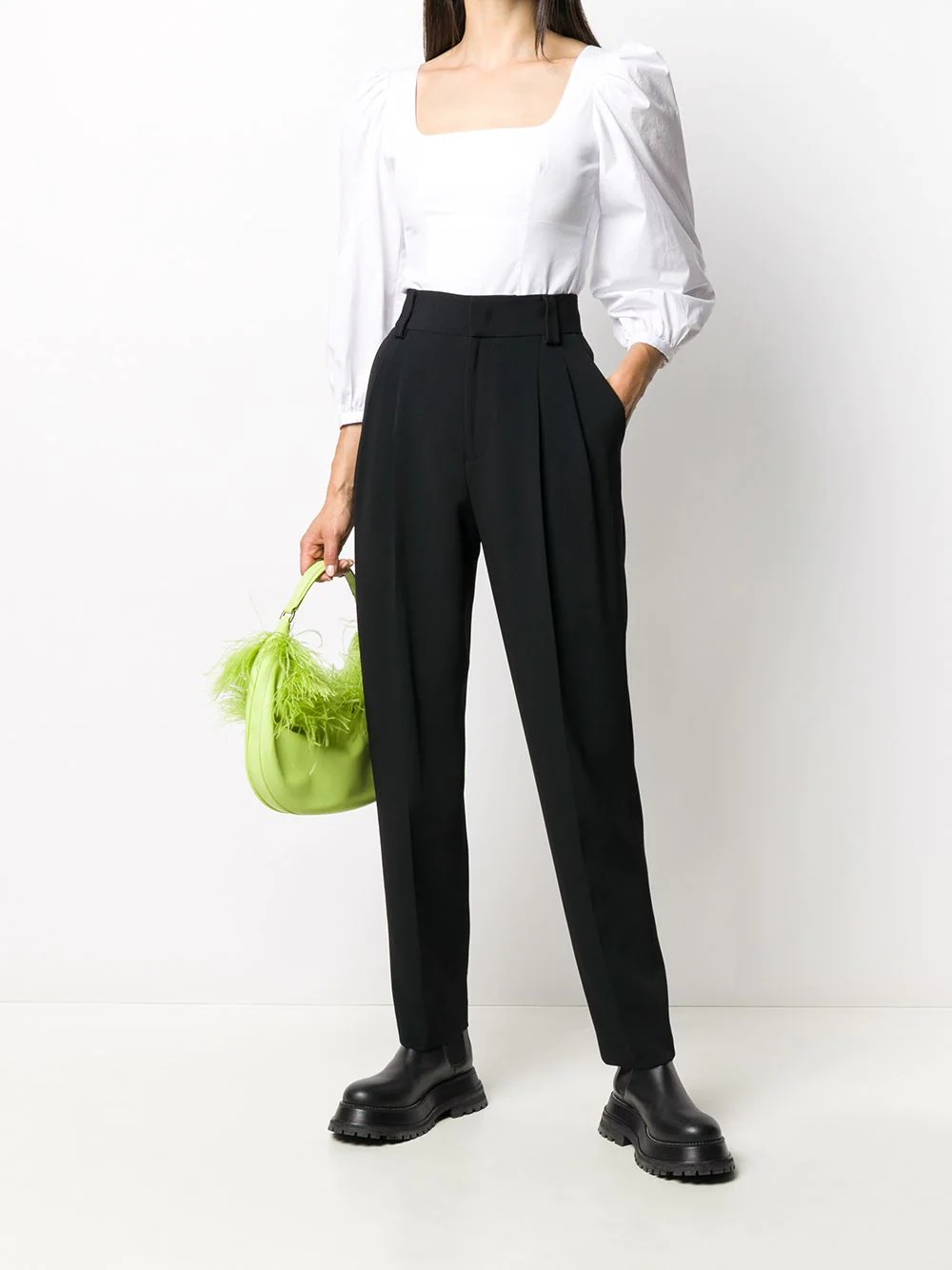 high-waist pleated trousers - 2