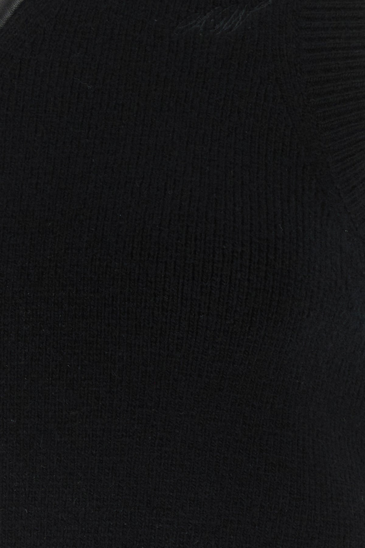 Black stretch wool blend vest - 5