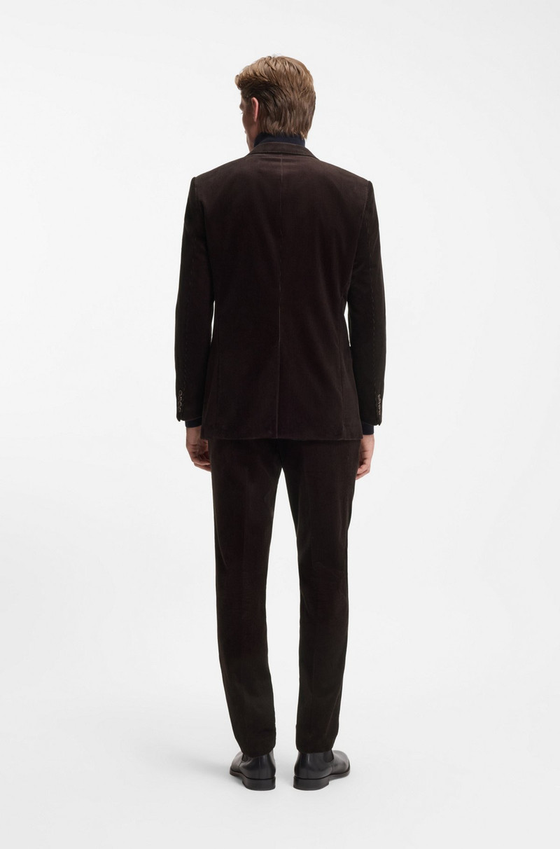 BECKHAM X BOSS BLAZER IN STRIPED COTTON 4