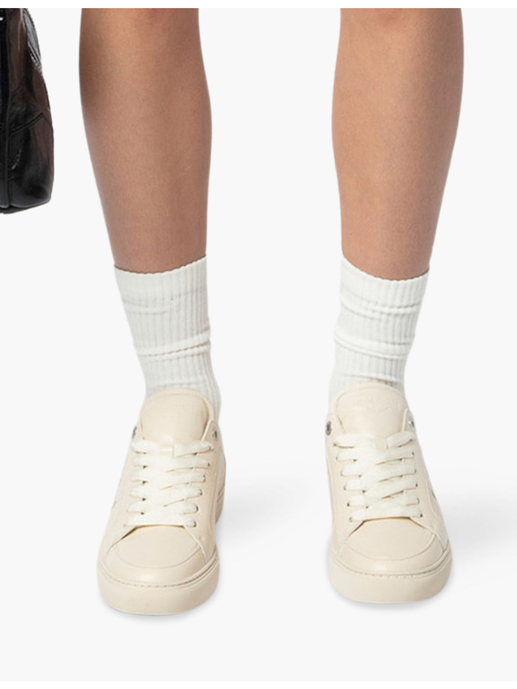 Fly On Wing-Embroidered Leather Low-Top Trainers - 5