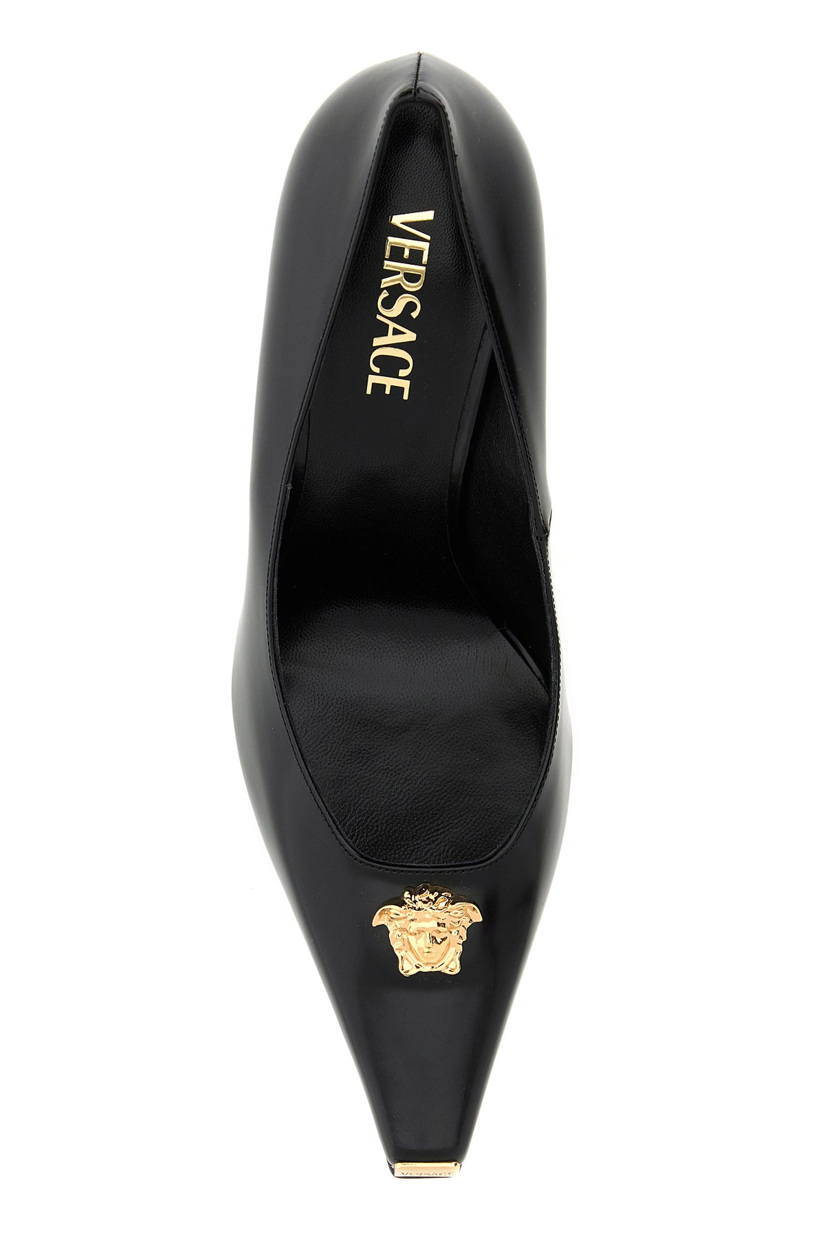 Black leather pumps - 4